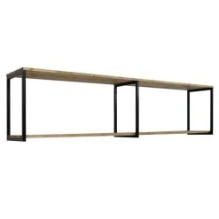 Bon marché ???? Étagère Murale Double Icub – Industriel Vintage 30X180x48h.cm. 30mm. ????
