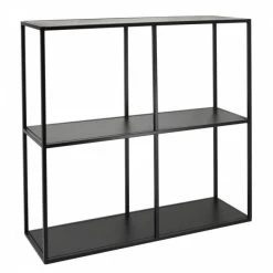 Coupon ⌛ Étagère Murale En Métal Noir 80x25x80 ✔️