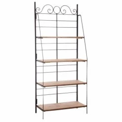 Promo ???? Etagère Pliante En Métal Et Bois Largeur 90 Cm 90x41x202 ????