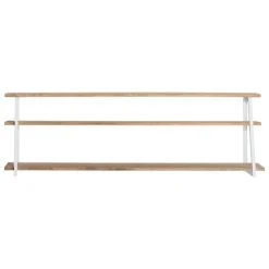 Meilleur prix ???? Étagère Polygonal Ascendant 120x35x47cm Blanc – 2 Supports Industriel ???? -Buffets Shop etagere polygonal ascendant 120x35x47cm blanc 2 supports industriel 03