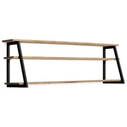 Top 10 ???? Étagère Polygonal Ascendant 120x35x47cm Noir – 2 Supports – Industriel ✔️