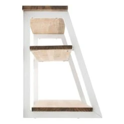 Meilleure vente ???? Étagère Polygonal Ascendant 160x35x47cm Blanc – 2 Supports Industriel ???? -Buffets Shop etagere polygonal ascendant 160x35x47cm blanc 2 supports industriel 04