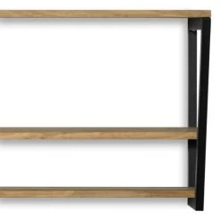 Meilleur prix ???? Étagère Polygonal Descendant 120x35x47cm Noir 2 Supports – Industriel ???? -Buffets Shop etagere polygonal descendant 120x35x47cm noir 2 supports industriel 05