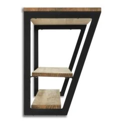 Meilleure affaire ✔️ Étagère Polygonal Descendant 160x35x47cm Noir 2 Supports – Industriel ???? -Buffets Shop etagere polygonal descendant 160x35x47cm noir 2 supports industriel 03