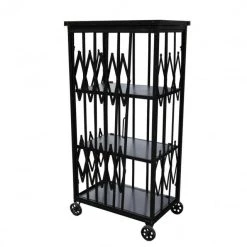 De gros ✔️ Etagère Sur Roulette Brooklyn Noire 62*43*H121.50 ⭐