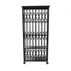 Offres ⌛ Etagère Sur Roulette Noire Brooklyn 93*43.5*H201.50 ????