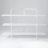 Grosses soldes ✨ Etagere Symira Structure Blanche 3 Tablettes Blanches L170 X H 120 Cm ✔️