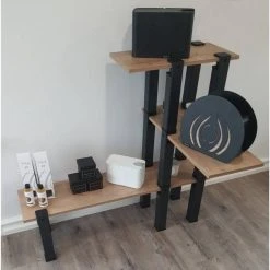 Meilleur prix ???? Kit Etagère Modulable - 3 Plateaux 14 Pieds Noirs ???? -Buffets Shop kit etagere modulable 3 plateaux 14 pieds noirs 03