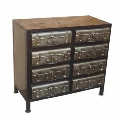 Bon marché ???? Mercerie 8T Valise Plateau Bois Bois Et Fer L82 X P42 X H75 ????