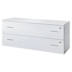 Tout neuf ???? Meuble 2 Tiroirs + Serrures Blanc Laqué 120x42x51cm ????