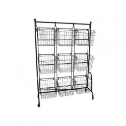 Coupon ✨ Meuble Industriel Fer à 9 Paniers L129 X P42 X H182 ????