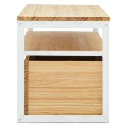 Le moins cher ???? Meuble Tv Icub3 Avec étagère Et Conteneur 40x120x45 Cm Blanc-naturel ???? -Buffets Shop meuble tv icub3 avec etagere et conteneur 40x120x45 cm blanc naturel 03