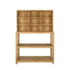 Le moins cher ???? Présentoir épicerie 9 Casiers, Bois Massif, 119x50x170 Cm ????