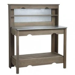 Grosses soldes ???? Table à Plancha En épicéa Et Zinc 102x51x120 ❤️