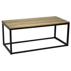 Meilleur prix ✔️ Table Basse Auxiliaire Icub - Industriel Vintage Bois Et Métal 120x45x40 Cm Noir ✨ -Buffets Shop table basse auxiliaire icub industriel vintage bois et metal 120x45x40 cm noir 2