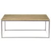 Offres ???? Table Basse Auxiliaire Icub - Industriel Vintage Bois Et Métal 120x45x40cm Blanc ????