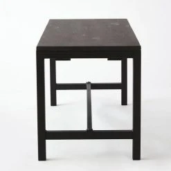 Offres ???? Table Basse Industrielle L100 X P40 X H45cm Bois Noir ⌛ -Buffets Shop table basse industrielle l100 x p40 x h45cm bois noir 03