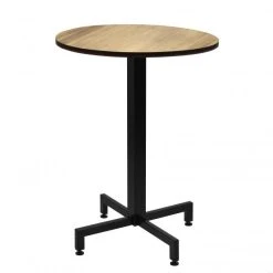 Coupon ???? Table Bistrot Icub Pied Central Plateau Rond - 60dia. X75h. Cm. - Metal Noir ✨