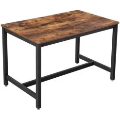 Meilleure vente ???? Table Bois Et Métal L120 X P75 X H75 Cm ????