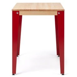 Meilleur prix ❤️ Table Bureau Lunds 60x110x75cm Métal Rouge-naturel. ✨ -Buffets Shop table bureau lunds 60x110x75cm metal rouge naturel 03