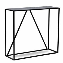 Budget ???? Table Console Noire Design Industriel Moderne En Métal 90x30x80 Cm ????