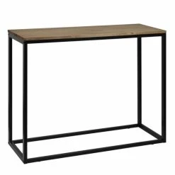 Coupon ✨ Table D'entree – Console Icub Industriel Vintage Bois Et Métal 100x35 Cm Noir ⭐ -Buffets Shop table d entree console icub industriel vintage bois et metal 100x35 cm noir 2