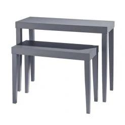 Bon marché ???? Table De Présentation Anthracite Mat L100xP40xH79.5cm - L80x P35 X H60cm X2 ????