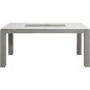 Meilleure affaire ???? Table De Repas Extensible Gris Et Blanc -plateau Verre Pieds En Bois 180 X 90 Cm ????