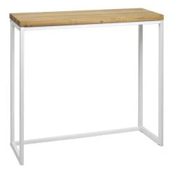 Promo ???? Table Haute – Mange Debout Icub - Industriel Vintage 120 X 30 X 110 Cm. Blanc ????
