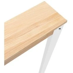 De gros ???? Table Haute Mange Debout Lunds 39x110x110cm Métal Blanc-plateau Bois Naturel. ???? -Buffets Shop table haute mange debout lunds 39x110x110cm metal blanc plateau bois naturel 04