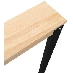 Le moins cher ⭐ Table Haute Mange Debout Lunds 39x110x110cm Métal Noir-plateau Bois Naturel. ???? -Buffets Shop table haute mange debout lunds 39x110x110cm metal noir plateau bois naturel 04