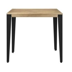 Offres ???? Table Haute Mange Debout Lunds 59x59x110cm Métal Noir-plateau Bois Vieilli. ???? -Buffets Shop table haute mange debout lunds 59x59x110cm metal noir plateau bois vieilli 02