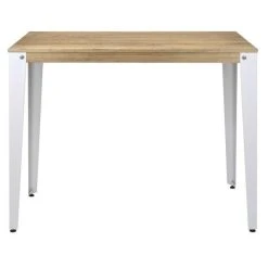 De gros ???? Table Haute Mange Debout Lunds 60X140x110cm Métal Blanc-bois Vieilli ???? -Buffets Shop table haute mange debout lunds 60x140x110cm metal blanc bois vieilli 02