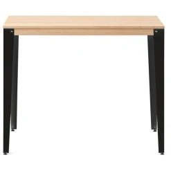 Meilleur prix ???? Table Haute Mange Debout Lunds 60X140x110cm Métal Noir-plateau En Bois Naturel. ✨ -Buffets Shop table haute mange debout lunds 60x140x110cm metal noir plateau en bois naturel 02