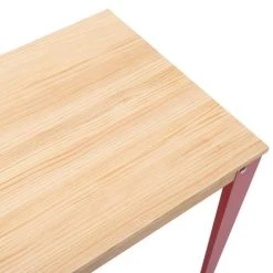 Offres ???? Table Lunds 59x59x75cm Rouge-naturel. ???? -Buffets Shop table lunds 59x59x75cm rouge naturel 03