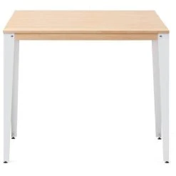 Nouveau ???? Table Mange Debout Lunds 80X140x110cm Métal Blanc-naturel. ???? -Buffets Shop table mange debout lunds 80x140x110cm metal blanc naturel 02