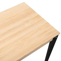 Meilleur prix ???? Table Mange Debout Lunds 80X160x110cm Métal Noir-naturel. ✔️ -Buffets Shop table mange debout lunds 80x160x110cm metal noir naturel 03