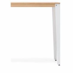 Le moins cher ???? Table Mange Debout Lunds 80X80x110cm Blanc-plateau Bois Finition Naturel. ???? -Buffets Shop table mange debout lunds 80x80x110cm blanc plateau bois finition naturel 04