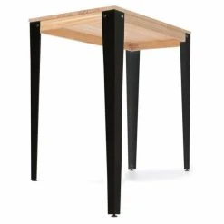 Meilleur prix ❤️ Table Mange Debout Lunds 80X80x110cm Noir-plateau Bois Finition Naturel. ???? -Buffets Shop table mange debout lunds 80x80x110cm noir plateau bois finition naturel 03