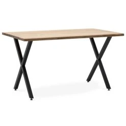 Sortie ???? Table Piedxeco 140x80cm Noir-bois Vieilli ⌛