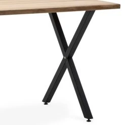Sortie ???? Table Piedxeco 140x80cm Noir-bois Vieilli ⌛ -Buffets Shop table piedxeco 140x80cm noir bois vieilli 05