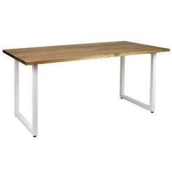 Bon marché ???? Table Salle A Manger ICub Strong ECO 80x140x75 Cm Blanc Effect-Vintage ????
