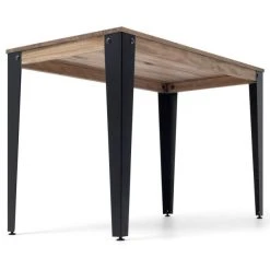 Vente flash ✨ Table Salle à Manger Lunds 140x80x75cm Métal Noir-vieilli ✔️ -Buffets Shop table salle a manger lunds 140x80x75cm metal noir vieilli 04