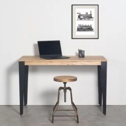 Vente flash ✨ Table Salle à Manger Lunds 140x80x75cm Métal Noir-vieilli ✔️ -Buffets Shop table salle a manger lunds 140x80x75cm metal noir vieilli 05