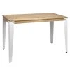 Grosses soldes ???? Table Salle à Manger Lunds 160x90x75cm Métal Blanc-vieilli ????