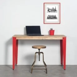 Budget ???? Table Salle à Manger Lunds 160x90x75cm Rouge-Vieilli ???? -Buffets Shop table salle a manger lunds 160x90x75cm rouge vieilli 05