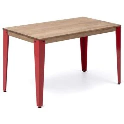 Budget ???? Table Salle à Manger Lunds 180x90x75cm Rouge-Vieilli ????