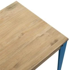 Budget ???? Table Salle à Manger Lunds 59x59x75cm Bleu-vieilli, Style Industriel Vintage ???? -Buffets Shop table salle a manger lunds 59x59x75cm bleu vieilli style industriel vintage 04