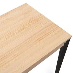 Sortie ???? Table Salle à Manger Lunds 80x140x75cm Métal Noir-naturel. ???? -Buffets Shop table salle a manger lunds 80x140x75cm metal noir naturel 05