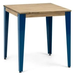 Tout neuf ❤️ Table Salle à Manger Lunds 80x80x75cm Bleu-vieilli ????